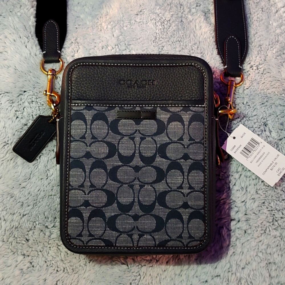 Coach Sullivan Xbody in leather and denim.. PRICE IS FIRM !!!